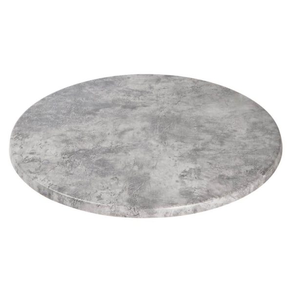 Werzalit Pre-Drilled Round Table Top Concrete 800mm - Image 4