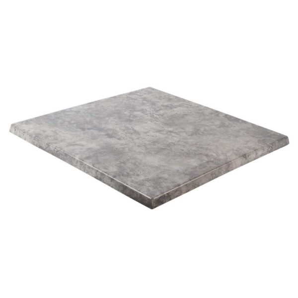 Werzalit Pre-drilled Square Table Top Concrete 700mm - Image 3