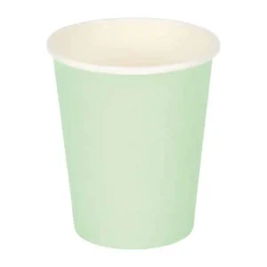 Fiesta Recyclable Coffee Cups Single Wall Turquoise 225ml / 8oz (Pack of 50)