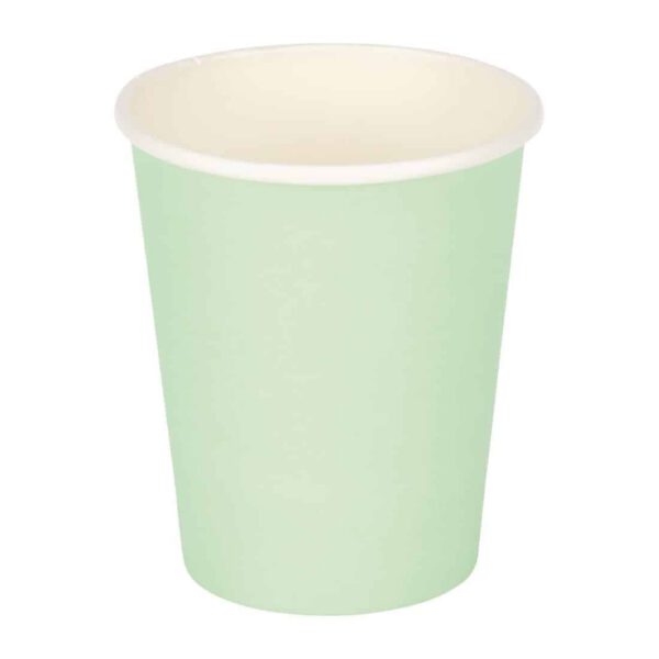 Fiesta Recyclable Coffee Cups Single Wall Turquoise 225ml / 8oz (Pack of 50)