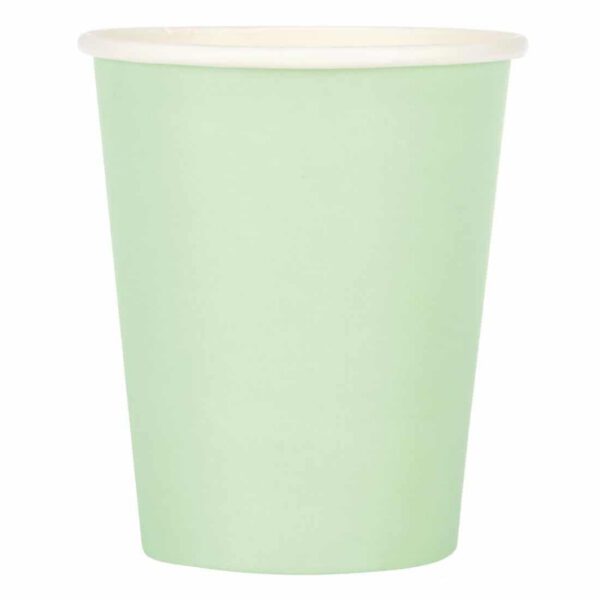 Fiesta Recyclable Coffee Cups Single Wall Turquoise 225ml / 8oz (Pack of 50) - Image 3