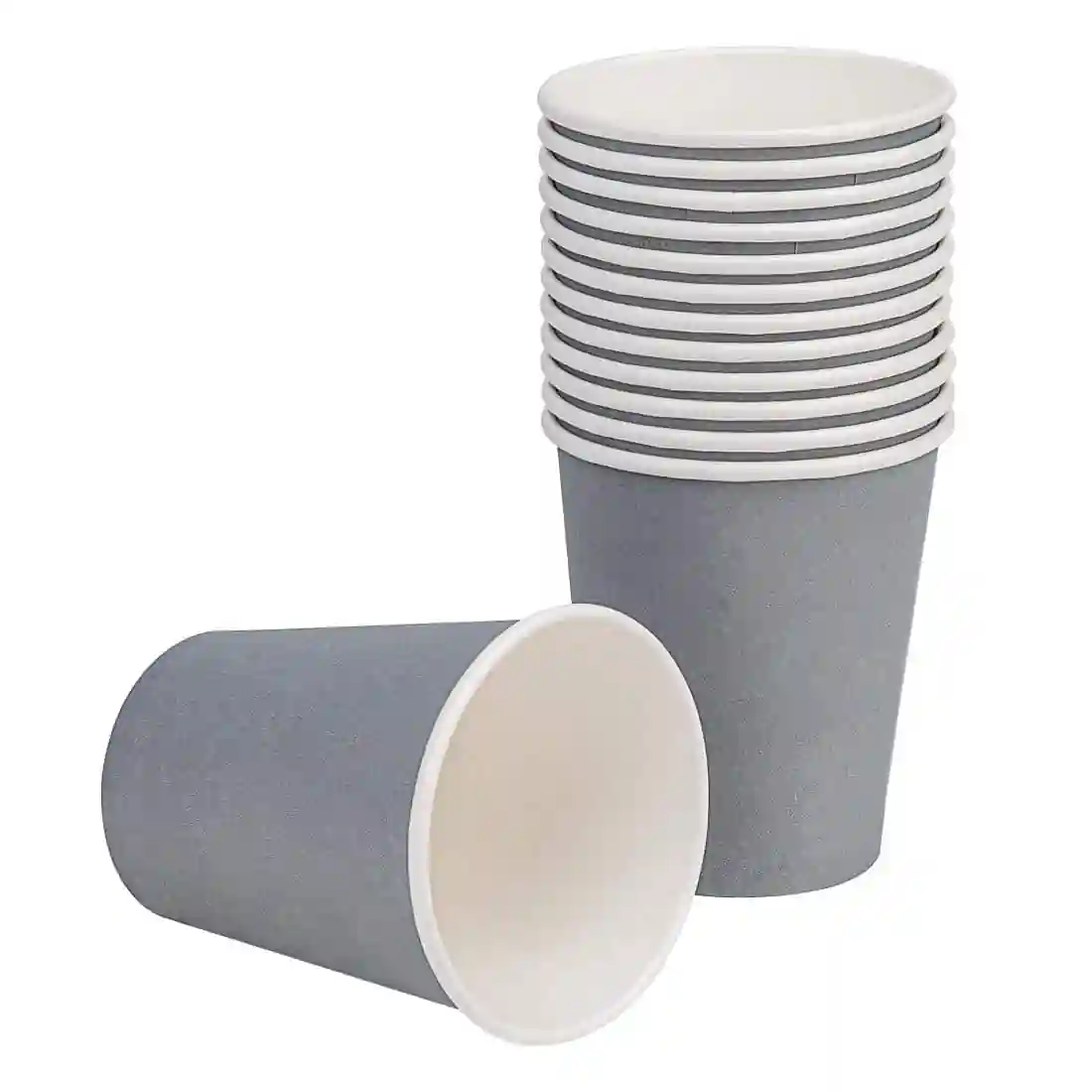 Fiesta Recyclable Coffee Cups Single Wall Charcoal 225ml / 8oz (Pack of 1000) - Image 2