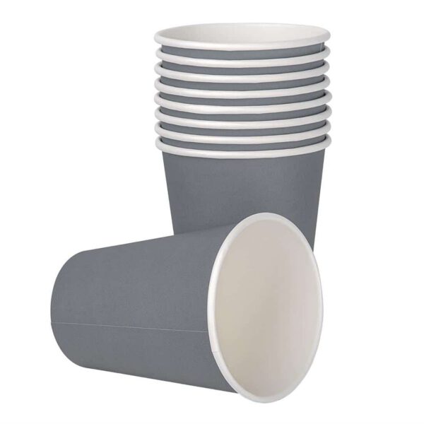 Fiesta Recyclable Coffee Cups Single Wall Charcoal 340ml / 12oz (Pack of 1000) - Image 2