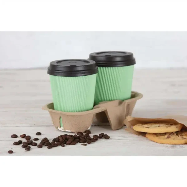 Fiesta Recyclable Coffee Cups Ripple Wall Turquoise 340ml / 12oz (Pack of 500) - Image 5