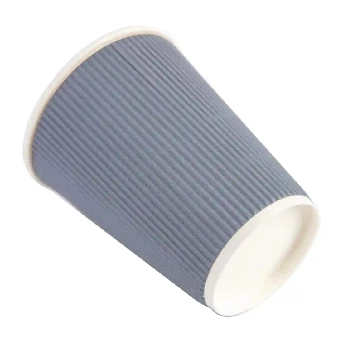 Fiesta Recyclable Coffee Cups Ripple Wall Charcoal 340ml / 12oz (Pack of 25) - Image 3