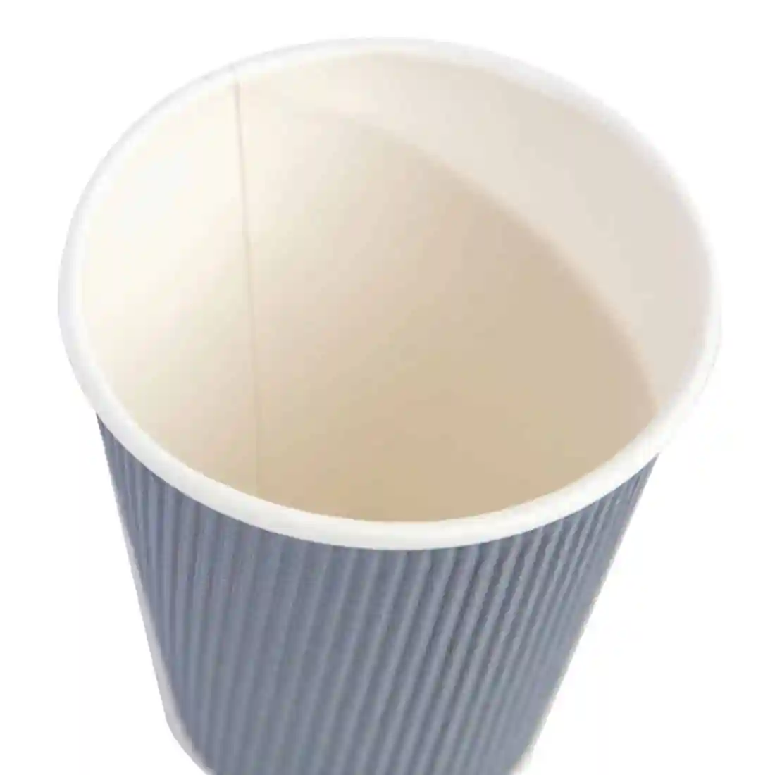 Fiesta Recyclable Coffee Cups Ripple Wall Charcoal 340ml / 12oz (Pack of 25) - Image 4