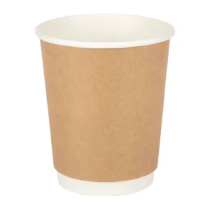 Fiesta Recyclable Coffee Cups Double Wall Kraft 225ml / 8oz (Pack of 25)