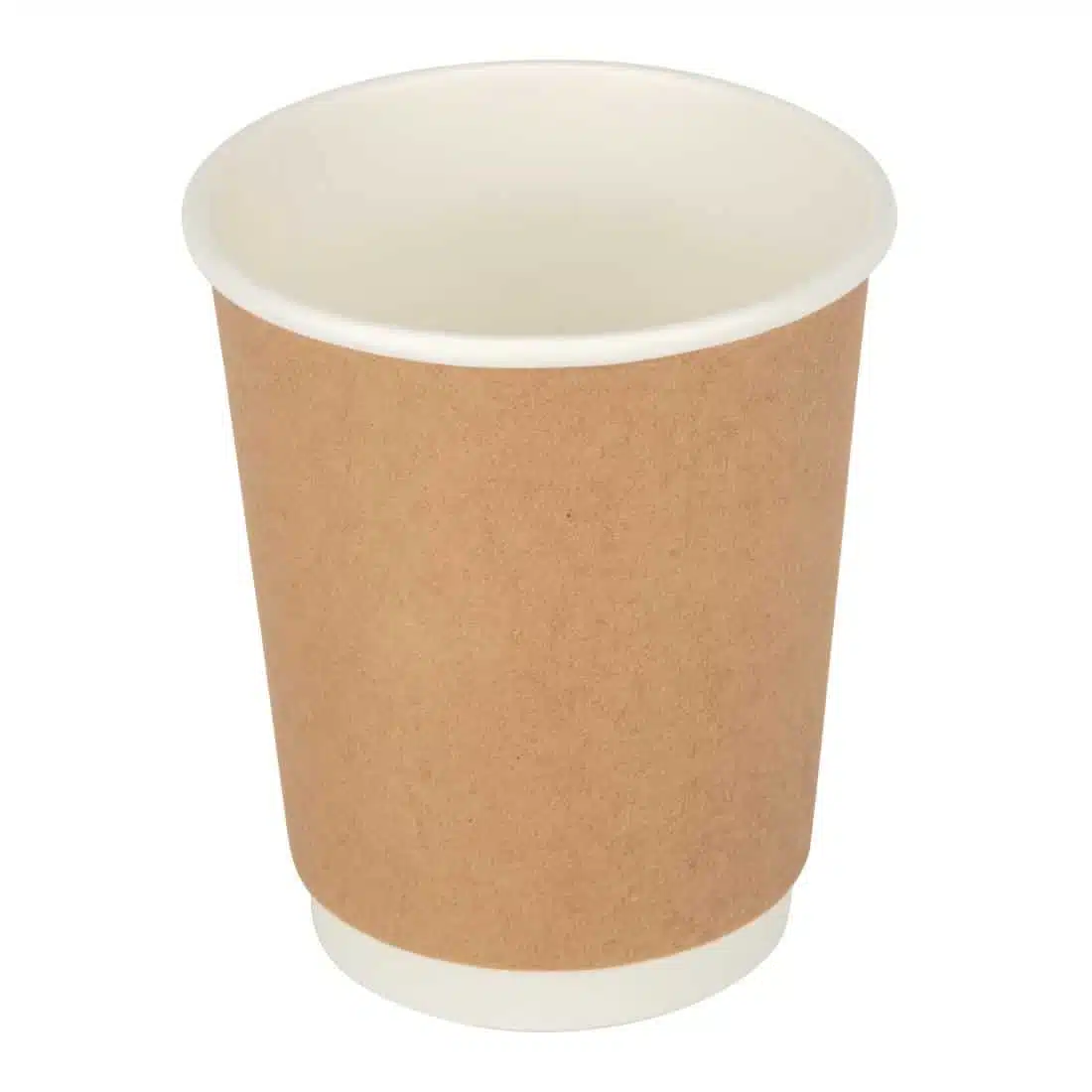 Fiesta Recyclable Coffee Cups Double Wall Kraft 225ml / 8oz (Pack of 25) - Image 2