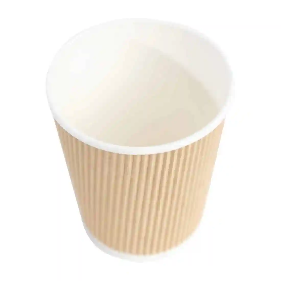 Fiesta Recyclable Coffee Cups Ripple Wall Kraft 225ml / 8oz (Pack of 500) - Image 2