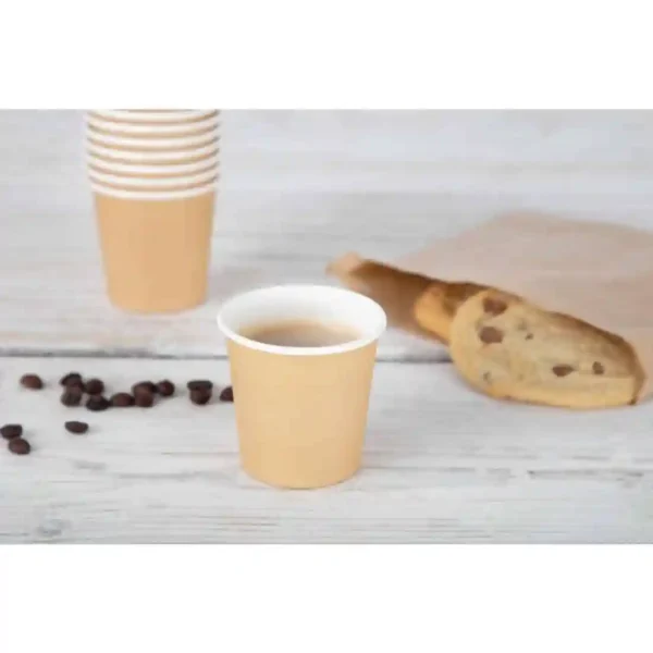 Fiesta Recyclable Espresso Cups Single Wall Kraft 112ml / 4oz (Pack of 50) - Image 3