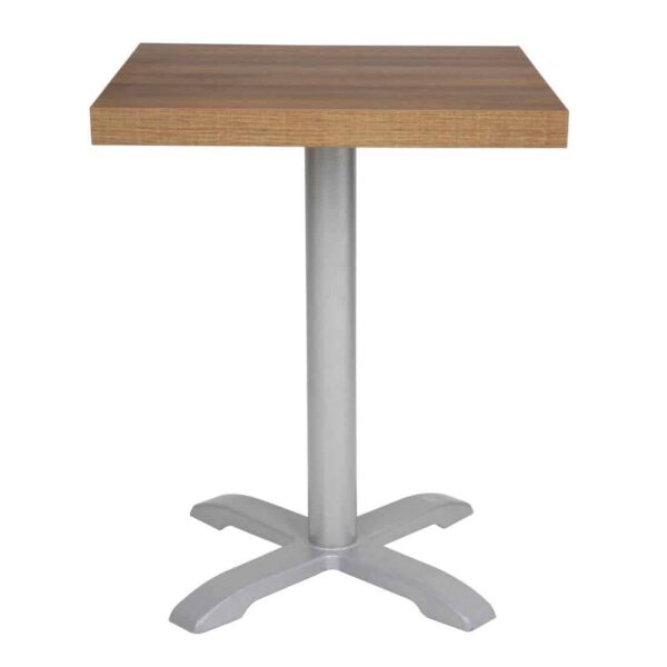 Bolero Pre-drilled Square Tabletop Rustic Oak 600mm - Image 5