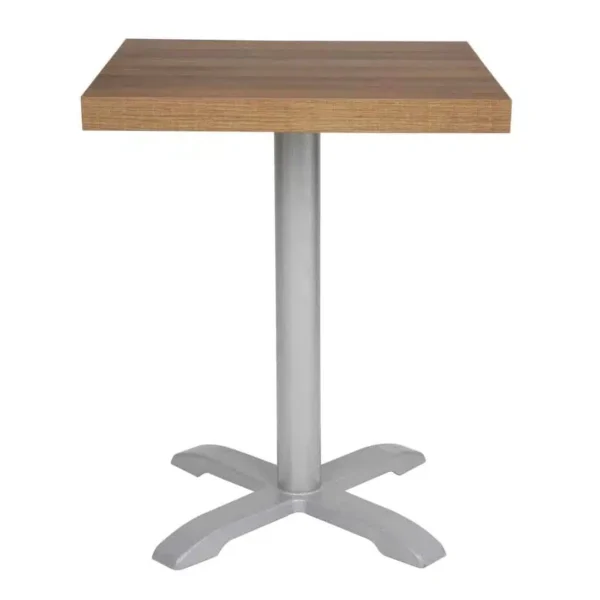 Bolero Pre-drilled Square Tabletop Rustic Oak 600mm - Image 5