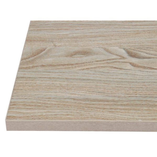 Bolero Pre-drilled Square Tabletop Antique Natural 600mm - Image 2