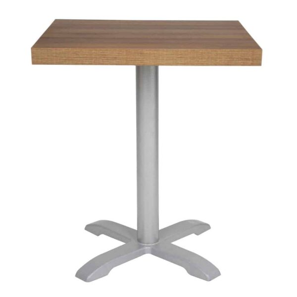 Bolero Pre-drilled Square Tabletop Rustic Oak 700mm - Image 5
