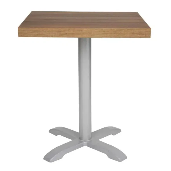Bolero Pre-drilled Square Tabletop Rustic Oak 700mm - Image 5