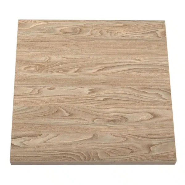 Bolero Pre-drilled Square Tabletop Antique Natural 700mm - Image 2