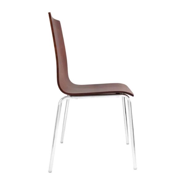 Bolero Square Back Side Chair Dark Chocolate Finish (Pack of 4) - Image 8