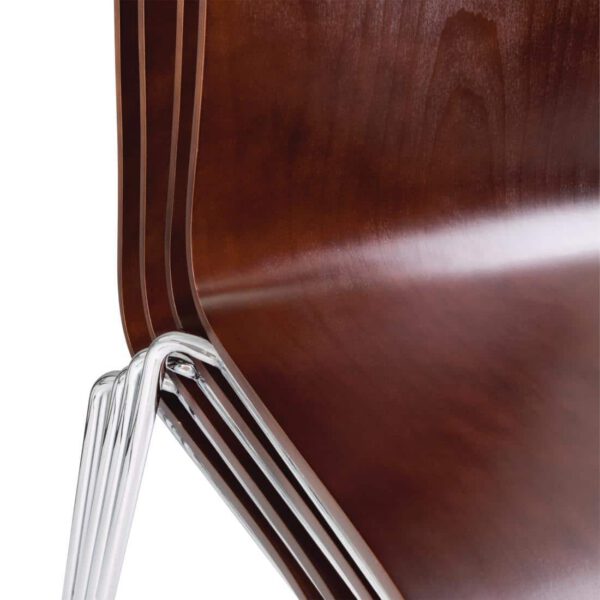 Bolero Square Back Side Chair Dark Chocolate Finish (Pack of 4) - Image 12