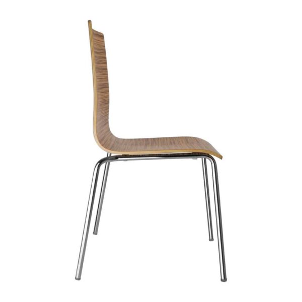 Bolero Square Back Side Chair Zebrano (Pack of 4) - Image 2