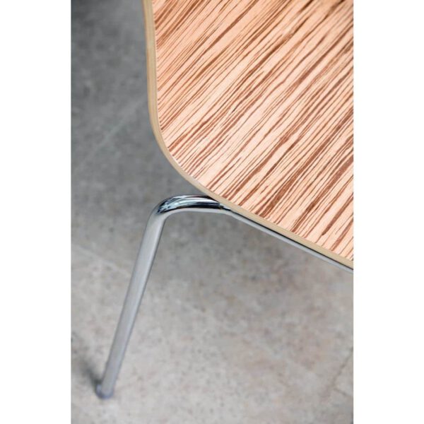Bolero Square Back Side Chair Zebrano (Pack of 4) - Image 6