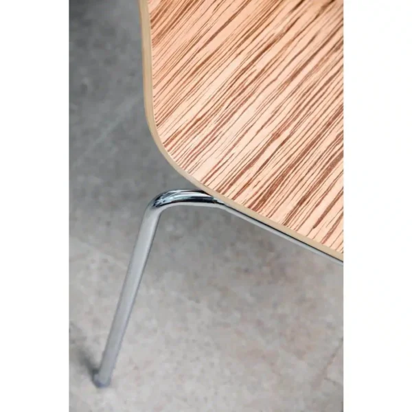 Bolero Square Back Side Chair Zebrano (Pack of 4) - Image 6