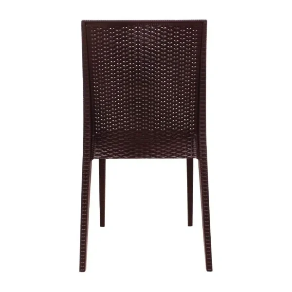 Bolero PP Rattan Bistro Side Chairs Brown (Pack of 4) - Image 4