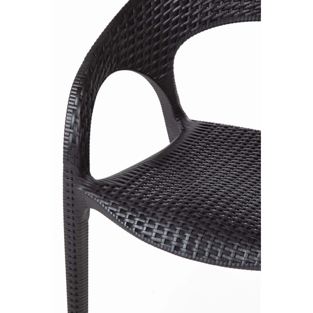 Bolero PP Rattan Wraparound Armchairs (Pack of 4) - Image 7