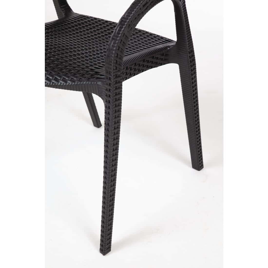 Bolero PP Rattan Wraparound Armchairs (Pack of 4) - Image 8