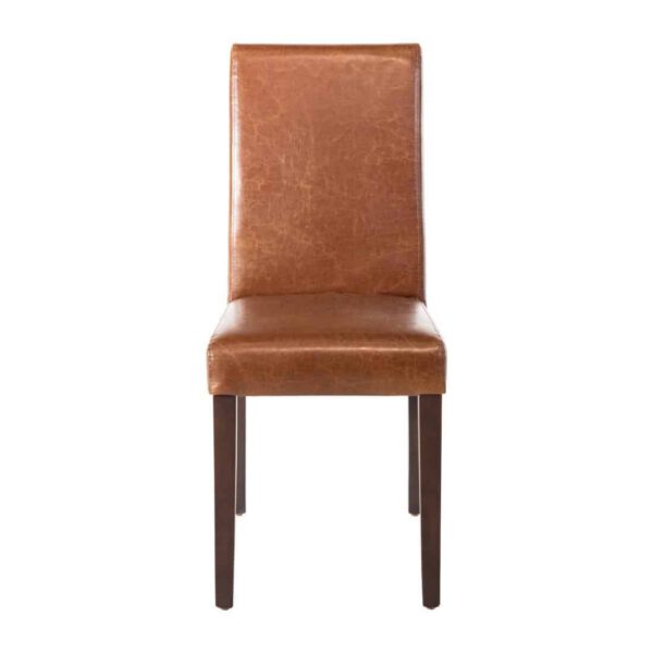 Bolero Faux Leather Dining Chair Antique Tan (Pack of 2) - Image 2
