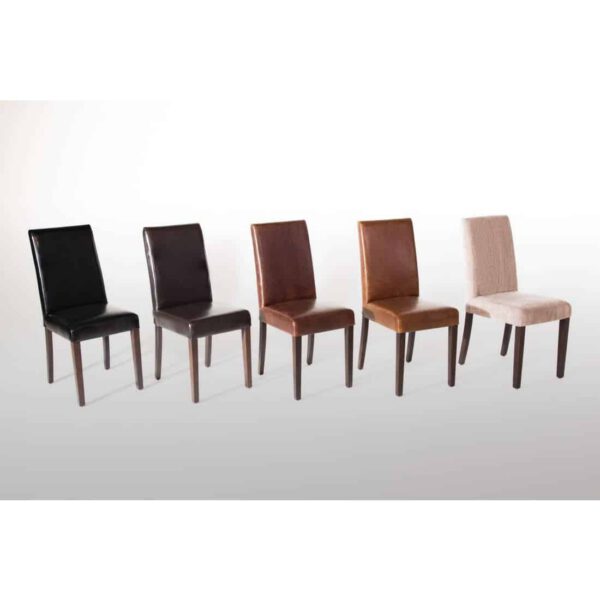 Bolero Faux Leather Dining Chair Antique Tan (Pack of 2) - Image 5