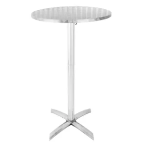 Bolero Round Flip Top Poseur Table Stainless Steel 600mm