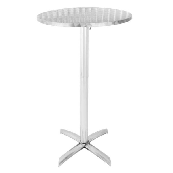 Bolero Round Flip Top Poseur Table Stainless Steel 600mm