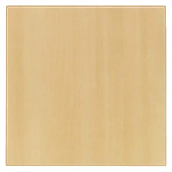 Werzalit Pre-drilled Square Table Top Planked Beech 800mm - Image 1