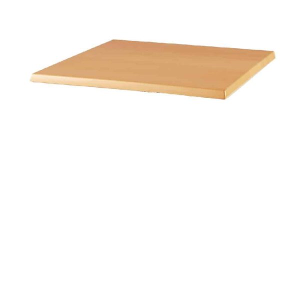 Werzalit Pre-drilled Square Table Top  Planked Beech 800mm - Image 3