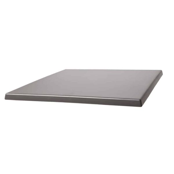 Werzalit Pre-drilled Square Table Top  Dark Grey 700mm - Image 3