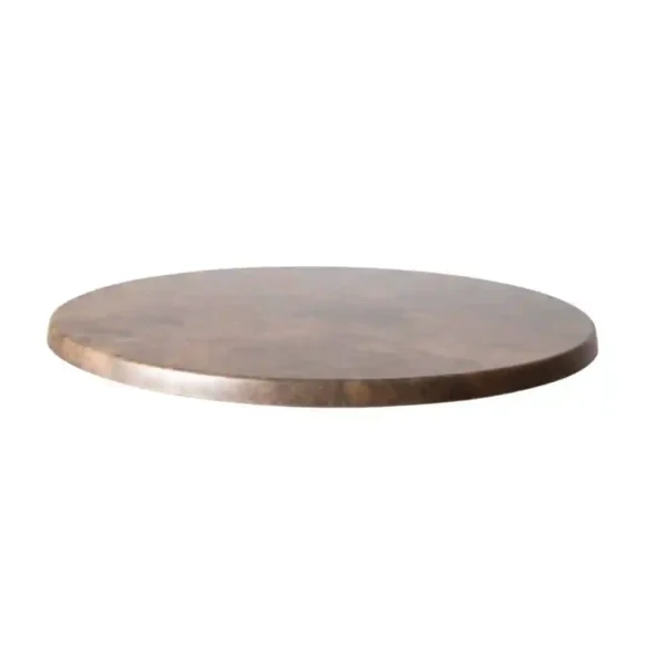 Werzalit Pre-drilled Round Table Top Rust Brown 700mm - Image 2