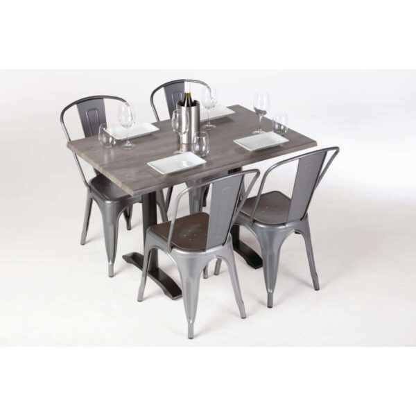Werzalit Rectangular 1100x700mm Table Top Ponderosa Grey - Image 8