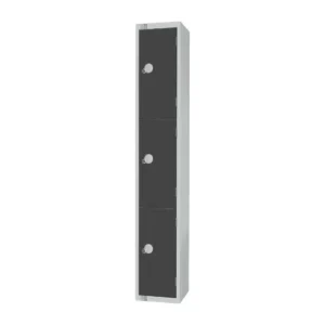 Elite Three Door Electronic Combination Locker Graphite Grey