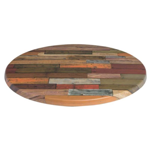 Werzalit Pre-drilled Round Table Top  Blanchas Red 700mm - Image 3