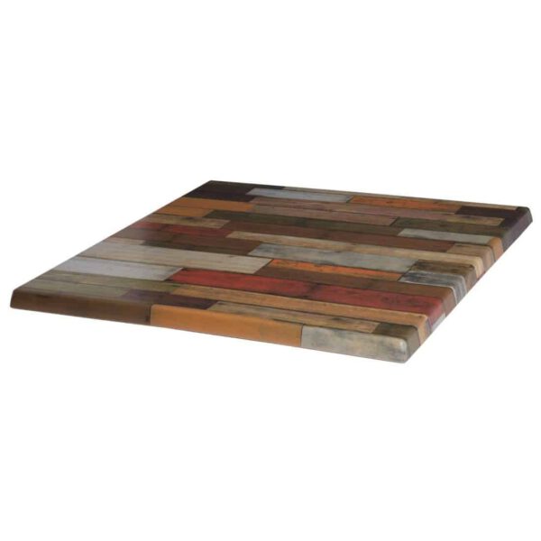 Werzalit Pre-drilled Square Table Top  Blanchas Red 600mm - Image 4