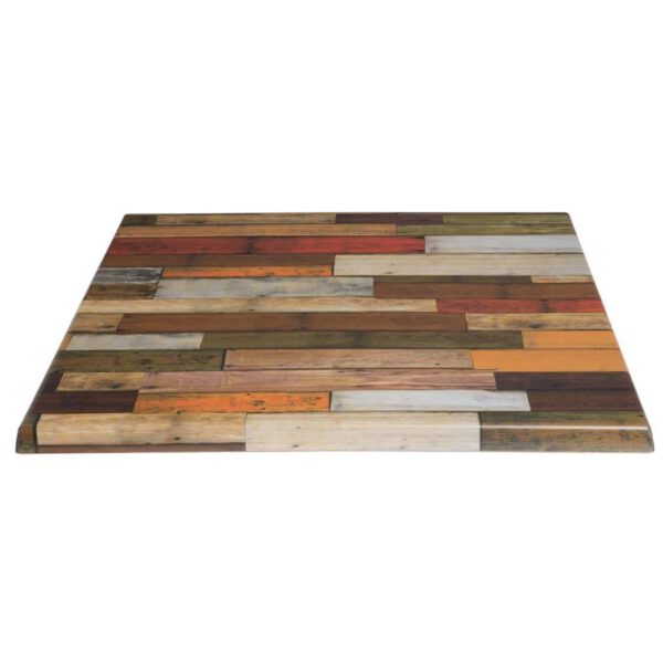 Werzalit Pre-drilled Square Table Top  Blanchas Red 800mm - Image 3
