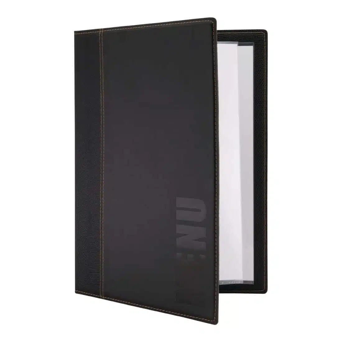 Securit Contemporary Menu Covers and Storage Box A4 Black - Image 2