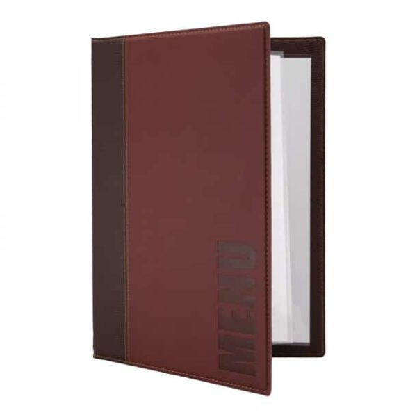 Securit Contemporary Menu Cover Bordeaux A4 - Image 5