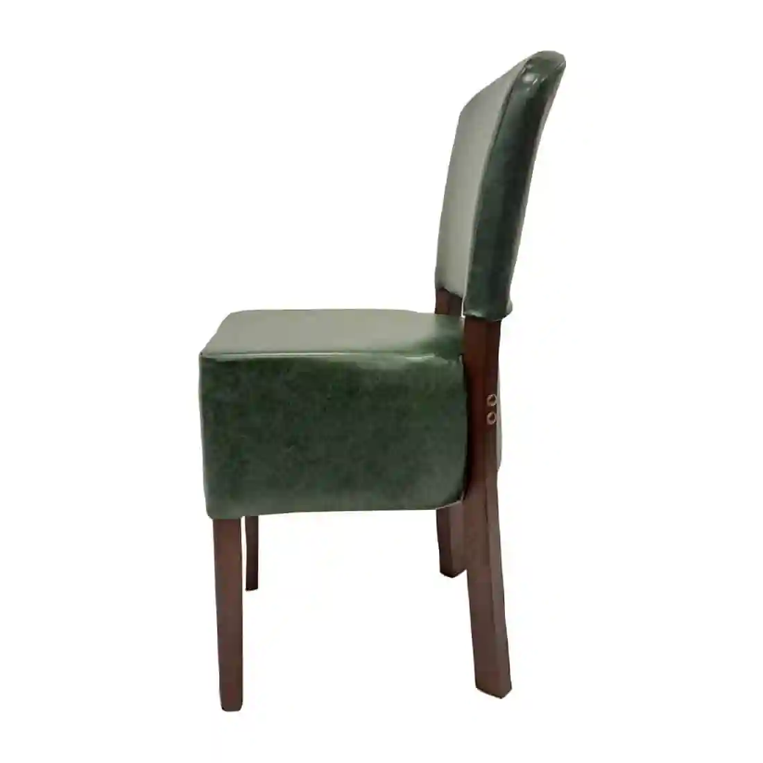 Hanoi Dining Chair In Dark Walnut with Bison Vinyl Cedar (Pack of 2) - Image 3
