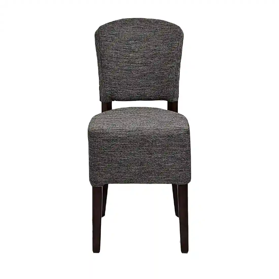 Hanoi Dining Chair In Dark Walnut with Shetland Smoke Seatpad (Pack of 2) - Image 2