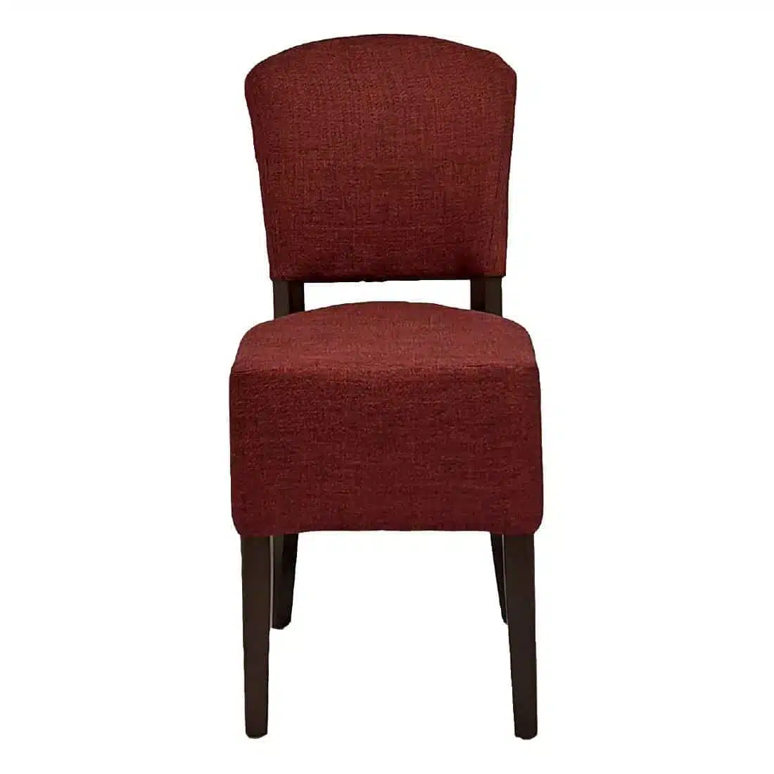 Hanoi Dining Chair In Dark Walnut with Shetland Scarlet Seatpad (Pack of 2) - Image 3