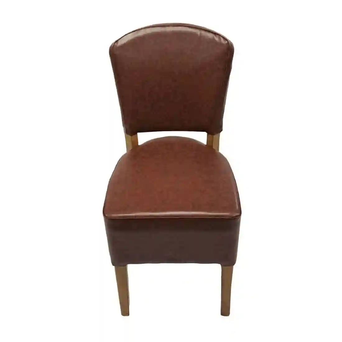 Hanoi Dining Chair In Weathered Oak with Bison Vinyl Espresso (Pack of 2) - Image 2