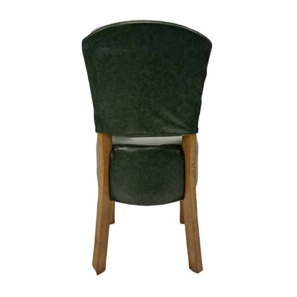 Hanoi Dining Chair In Weathered Oak with Bison Vinyl Cedar (Pack of 2) - Image 2