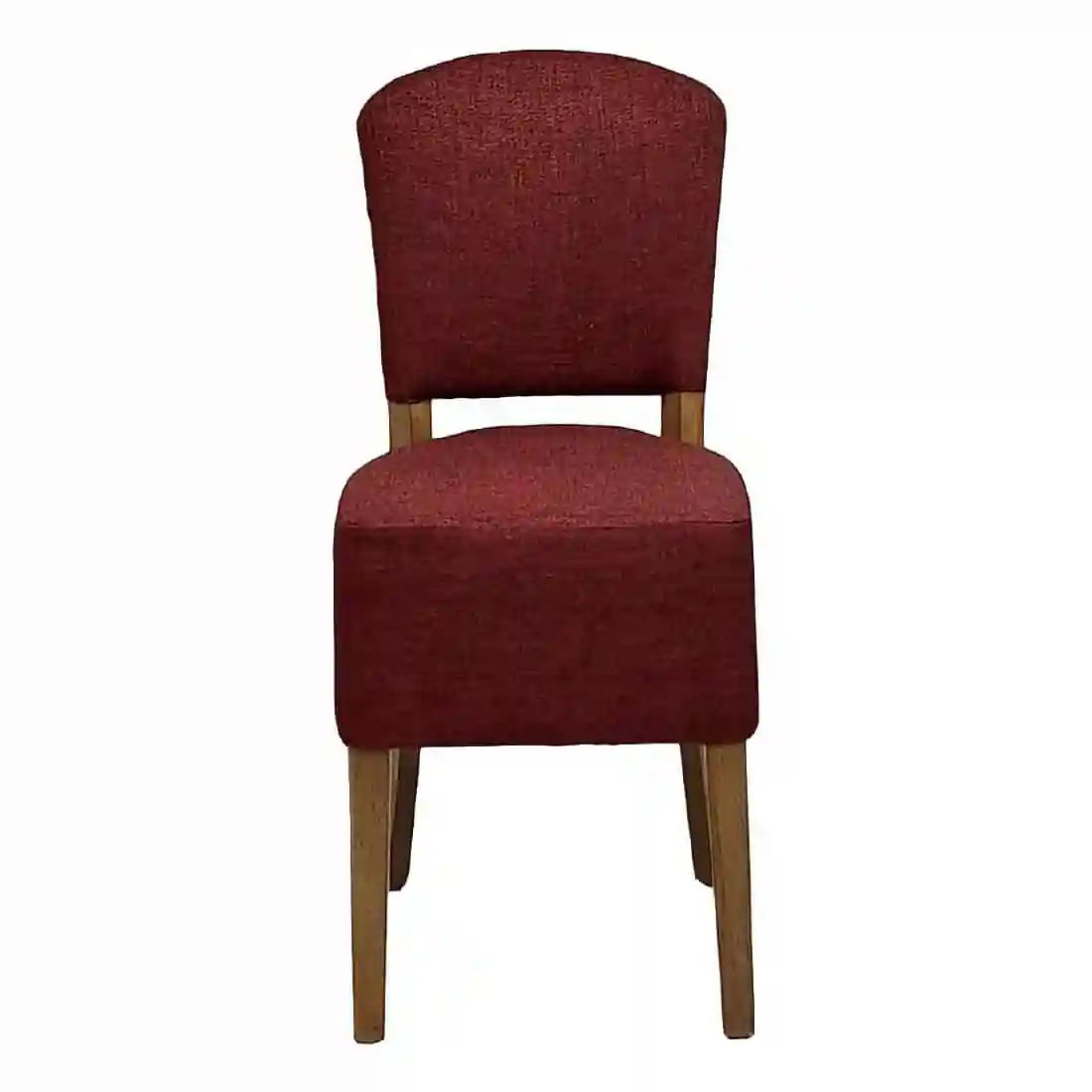 Hanoi Dining Chair In Weathered Oak with Shetland Scarlet Seatpad (Pack of 2) - Image 2