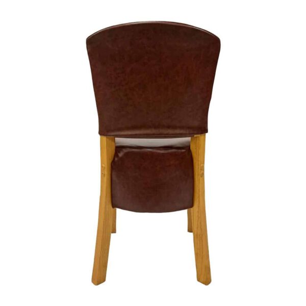 Hanoi Dining Chair In Soft Oak with Bison Vinyl Espresso (Pack of 2) - Image 2